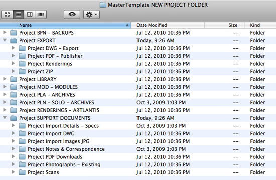 MasterTemplate Folder Structure