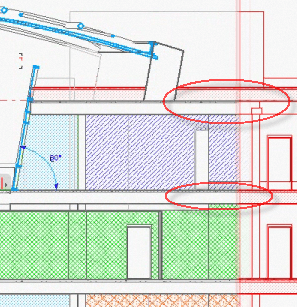 ArchiCAD, model section remains "live" while the draftsperson edits a copy of it