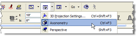 ArchiCAD 3D window viewing styles menu