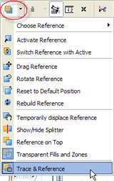 ArchiCAD Trace & Reference popup menu