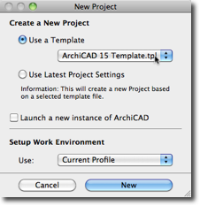 Create a New Project using a Template