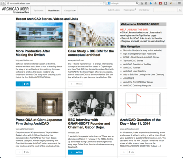 ARCHICAD USER website home page